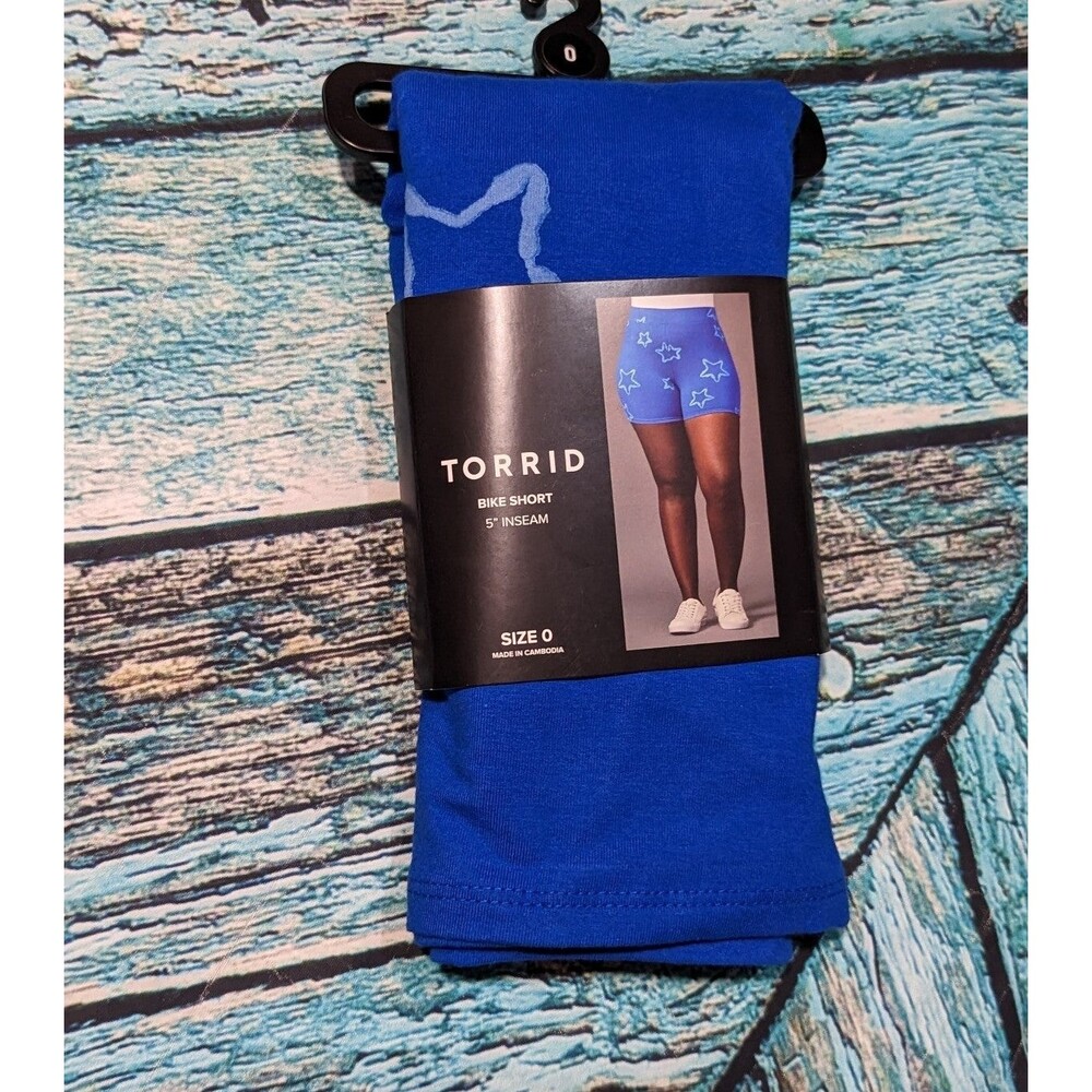 Y2K Coquette Torrid Size Large 0x Blue Star Celestial Whimsigoth 5" Bike‎ Shorts